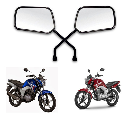 Retrovisor Espelho Par Moto Honda Cg 150 Titan 2008 A 2013