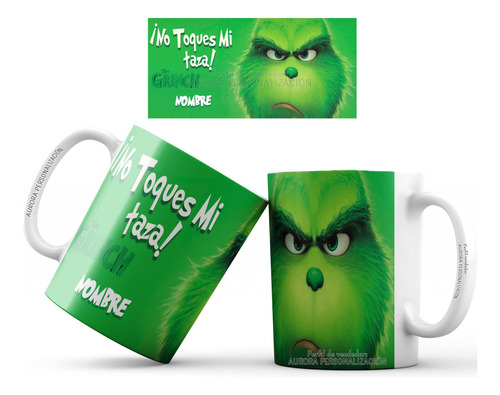 Mug Taza  Grinch Personalizado Con Nombre