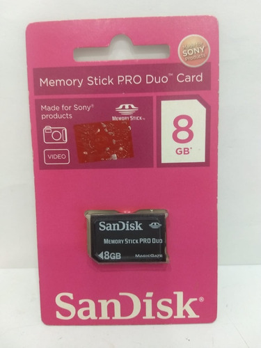 Memory Stick Pro Duo Card De 8gb