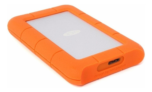 Mini unidade externa portátil USB 3.0 portátil Lacie de 1 Tb Shock Orange