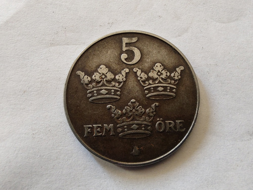 Moneda Suecia 5. Koronas 1949 (x1393