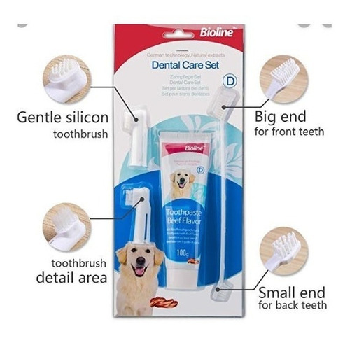 Set Cuidado Dental Para Perros Sabor Carne