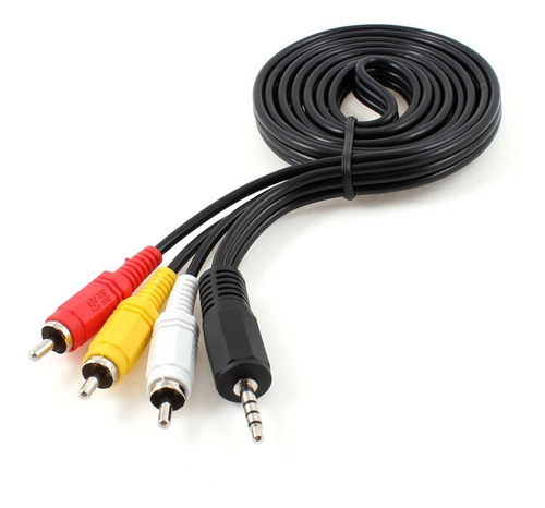 Cable 3 Rca A 1 Plus Auxiliar Jack 3.5mm Audio Video 
