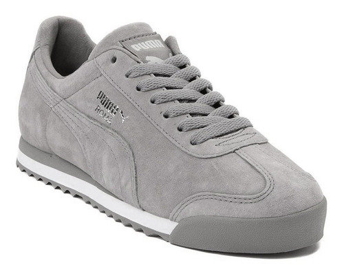 Tenis Puma Roma Suede Gris Deportivo Casual Gamuza