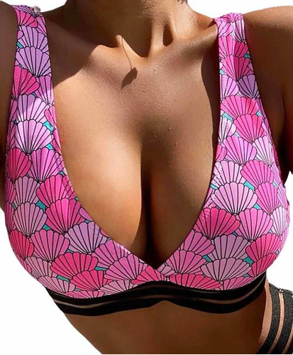Top De Bikini Traje De Baño Sexy Para Dama Bonito Estampado