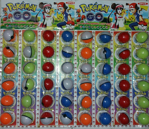 24 Pokebolas 5.5 Cm De Diam Con 48 Pokemon 