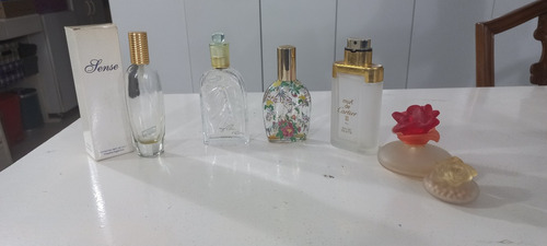 Lote De Frascos De Perfume Vacíos Nro. 6  Dorado  (6 U.)