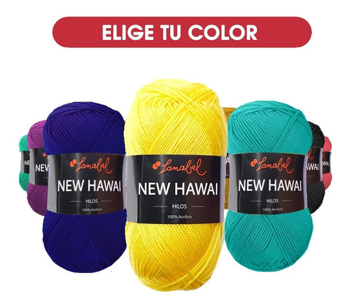 Imagen 3 de 4 de Lana Lanabel New Hawai 100% Acrilico 100gr- Elige Tu Color