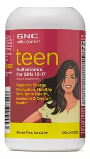 Multivitaminico Gnc Adolescente Chica X 120 Tabletas