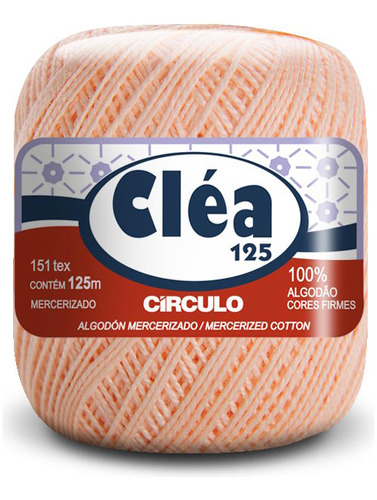 Fio/linha Cléa 125 Tex 151 100% Algodão Mercerizado 125m Cor 3301-BLUSH