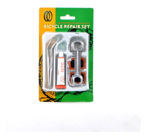 Kit Parches + Herramientas Para Emparchar Bicicleta 10 Pieza