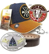 Comprar Kit Bone Cowboy Sertanejo Cinto Fivela Ns Aparecida + Brinde
