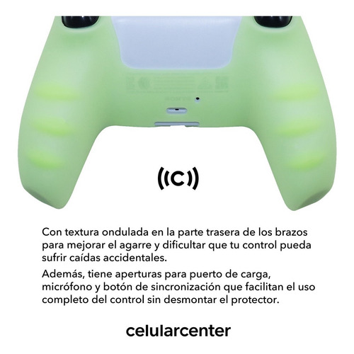 Funda Control Silicón Fosforescente Para Ps5 Playstation 5