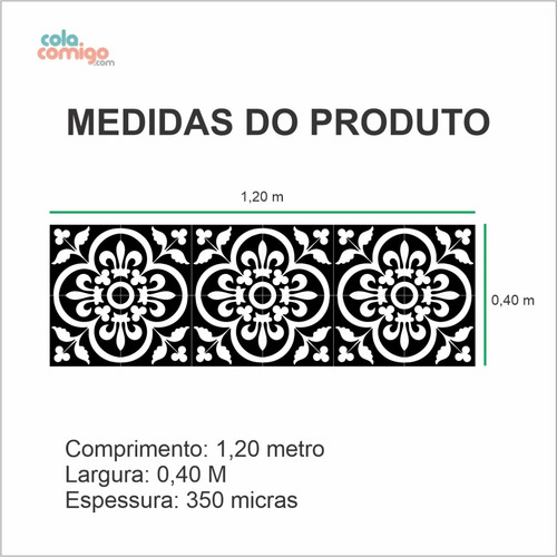 Adesivo Para Chão Ladrilho Patchwork Lavável Impermeável