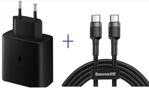 Cargador Samsung 45w S22 Ultra S22+ Más Cable Baseus 1 Metro