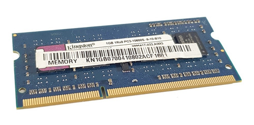 Memória Notebook Kingston Ddr3 1gb 1333mhz Sodimm Pc3-10600s