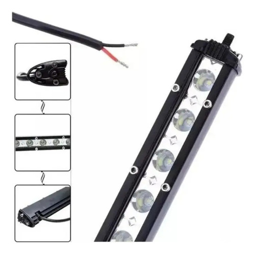 Pack 2 Barra Led Neblinero 72w Auto 4x4 De 65cm