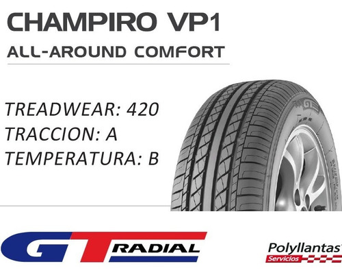 Paq 2 Llantas 225/60r18 99h Gt Radial Champiro Vp1