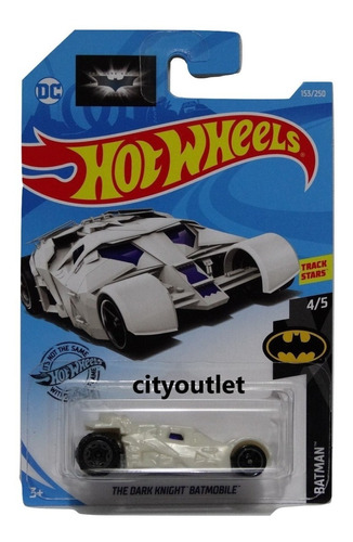 2019 Hot Wheels #153 Batman The Dark Knight Batmobile white 