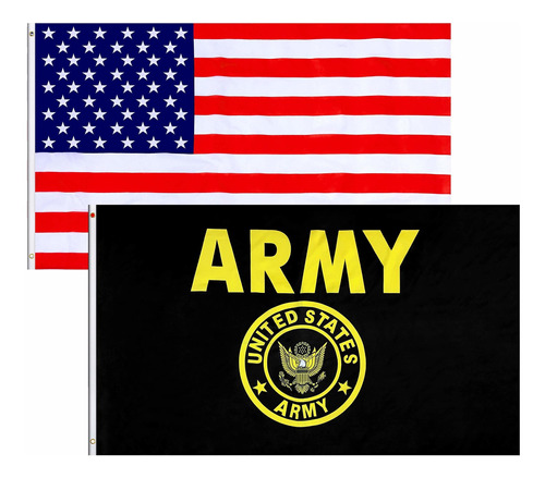 Lovevc - Bandera De Estados Unidos Con Escudo Dorado Y Bande