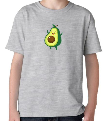 Remera Gris Niño Sublimada Personalizada Palta Avocado