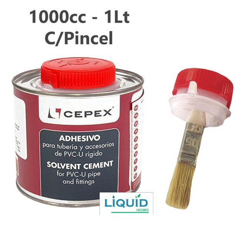 Pegamento Adhesivo Cepex Para Pvc 1000cc - Con Pincel