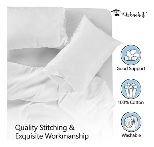 Juego De 2 Fundas De Almohada 100 % Algodón De 700 Hilos, Ul