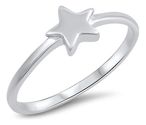 Anillo Estrella Clásico Plata .925 Tallas 5-12