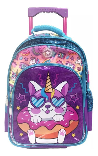 Mochila Con Carro Gato Unicornio 18 PuLG Phi Phi Bags 102444