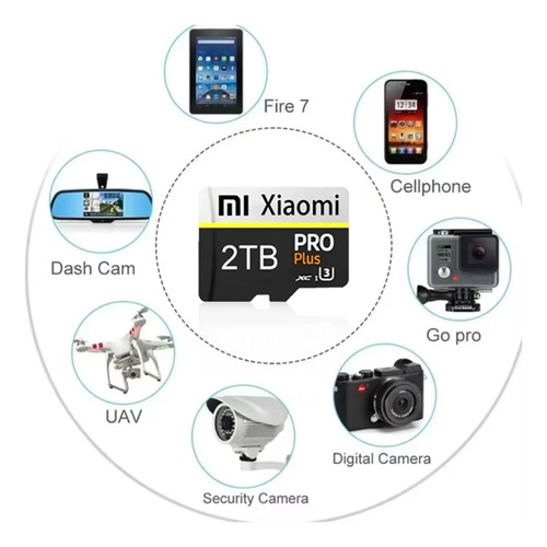 Cartão De Memoria Micro Sd Xiaomi 2tb Pro Plus 4k Câmeras