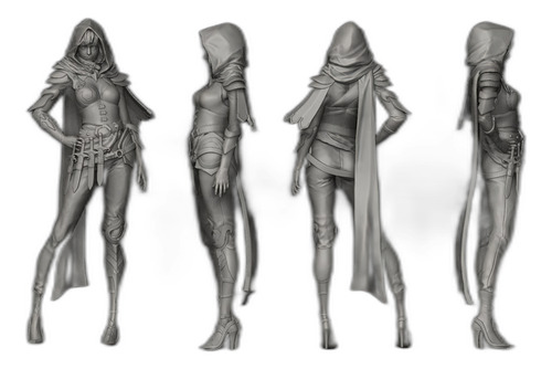 Assassin Girl Cleaned Archivo Stl Obj Para Impresion 3d