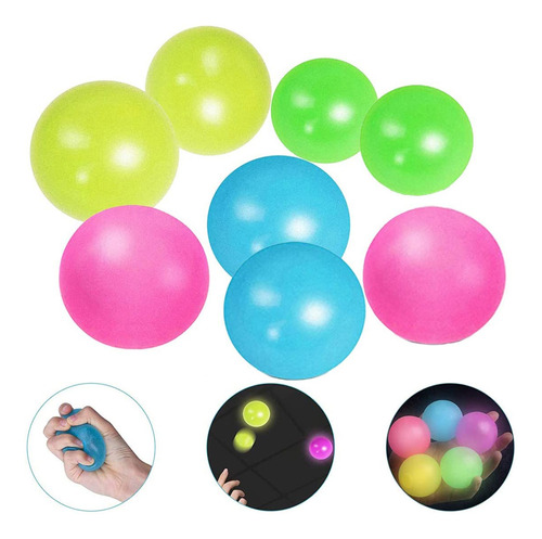 bolas adhesivas para el estrés 4 piezas juguetes para aliviar el estrés y un mejor enfoque para adultos Bolas de pared adhesivas bolas para aliviar el estrés bolas adhesivas para el objetivo 