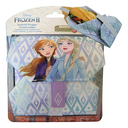 Vianda Infantil Plegable Porta Sandwich En Tela De Frozen