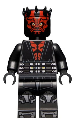 Minifigura Lego Star Wars: Darth Maul Con Plata Metalizada
