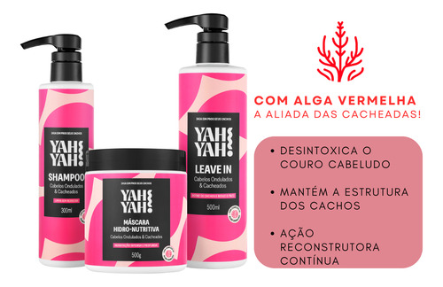 Kit Essenciais Cabelos Cacheados Shampoo Máscara Leave In