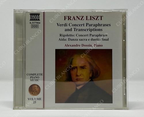 Franz Liszt Verdi Concert Paraphrases And Transcriptions Cd (Usado)
