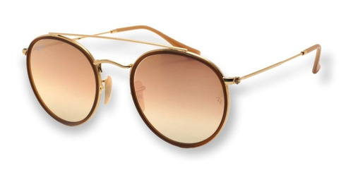 Lentes De Sol Round Double Bridge Gold G-15 Rb3647n 001 51