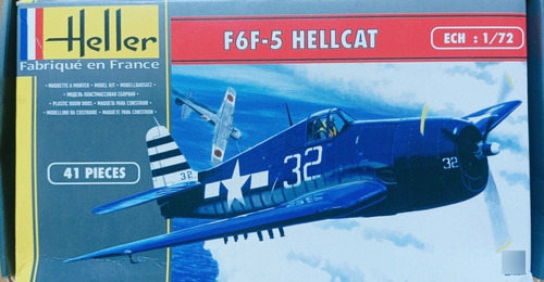 Maqueta De Plástico De Avión Grumman F6 Hellcat, Heller 1/72