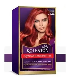 Tinte Wella Koleston Coloracion Crema Tono 7744 Rojo Cobrizo