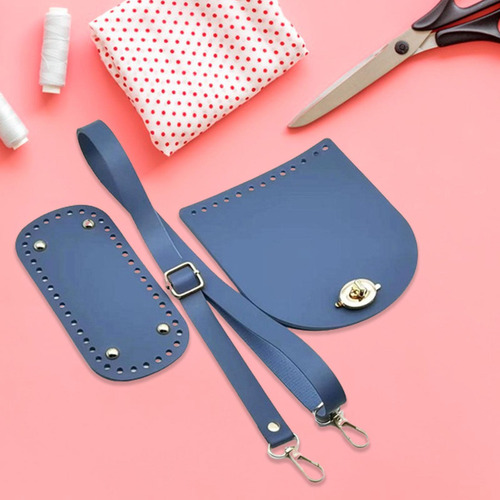 3 Parte Inferior Del Bolso Para Bolso Tejido De Azul