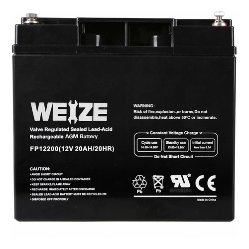 Weize Batería De Plomo  De 12 V 20 Ah Reemplazar Las Batería