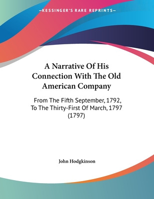 Libro A Narrative Of His Connection With The Old American...