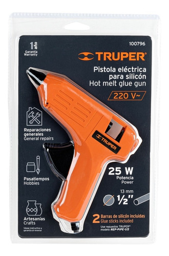 Pistola Para Silicón De 1/2 , 220 V, Truper 100796