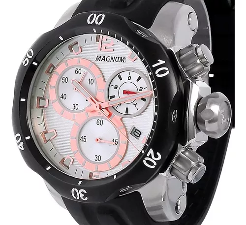 Relógio Magnum Masculino Ma33755z Rose Marrom Couro
