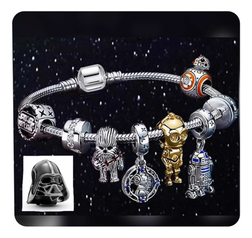 Pulsera Compatible Pando Star War Regalo Charm Swarovsky El