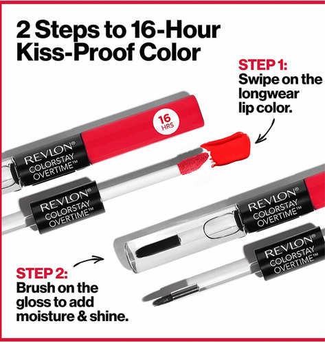 Revlon Colorstay Overtime 16hrs. Lip Color Doble, Fórmula Im