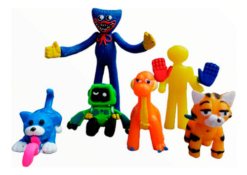 Poppy Play Time Set 6 Figuras Huggy Wuggy, Player, Cat Bee