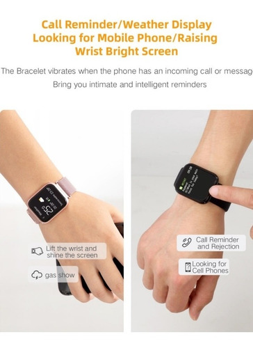 Reloj Inteligente Rosa Smartwatch Sumergible Control Música
