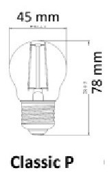 Imagen 2 de 4 de Lámp Led Osram Vintage Filam Gota Ambar 2.5w Luz Calida E27