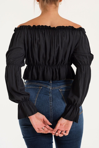 Imagen 3 de 4 de Top Blusa Mujer Manga Larga Lucy Noche